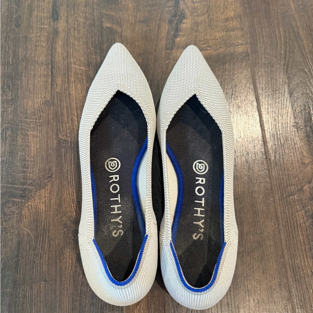 Rothy's The Point Flax Birdseye Gray